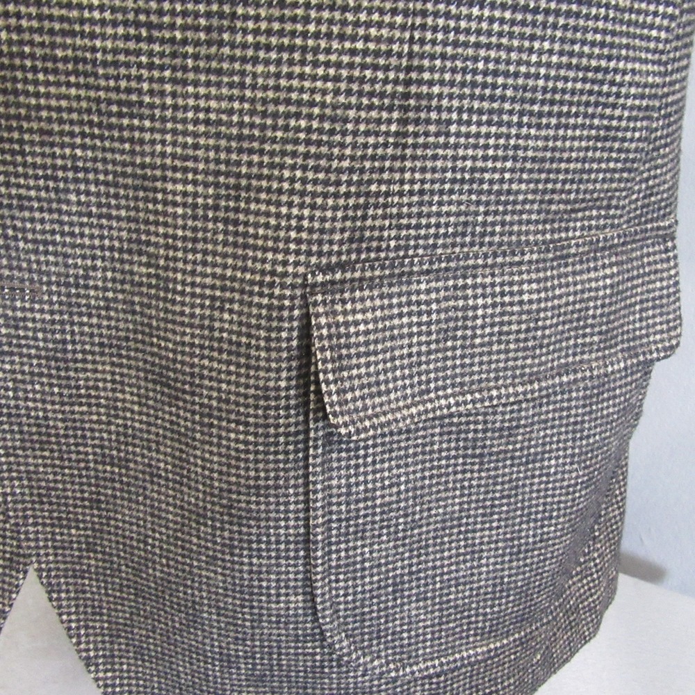 Kroon Tweed Sport Coat 46L 2 Button Brown Houndstooth Unstructured Double Vent - Picture 6 of 12